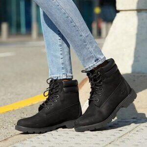 Timberland Premium Men Size 5 (W 7 fits like 8) Black Outdoor Waterproof Boots